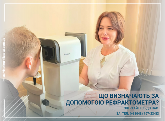 Що визначають за допомогою рефрактометра?