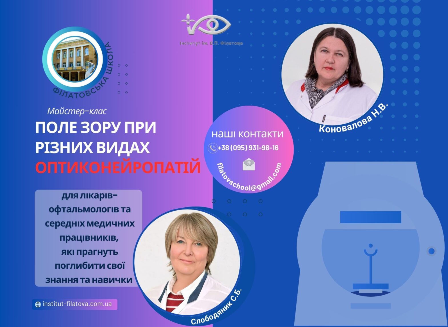 Поле зору при різних видах оптиконейропатій
