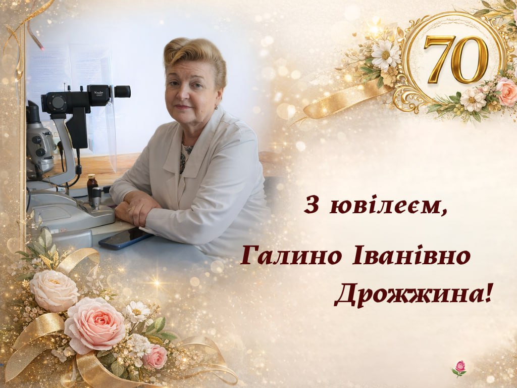 ЩИРО ВІТАЄМО З 70-РІЧНИМ ЮВІЛЕЄМ