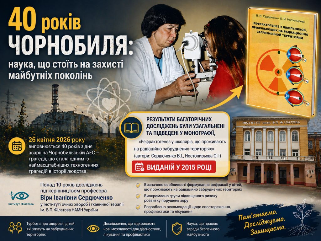 40 РОКІВ ЧОРНОБИЛЯ: НАУКА, ЩО СТОЇТЬ НА ЗАХИСТІ МАЙБУТНІХ ПОКОЛІНЬ