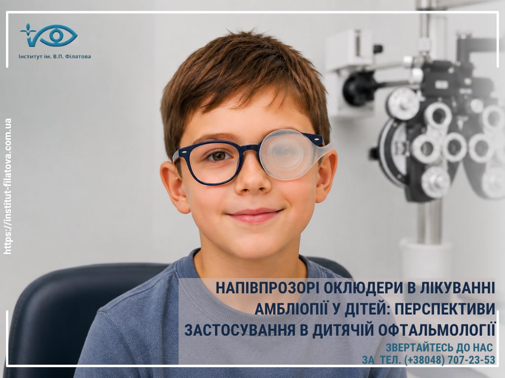 НАПІВПРОЗОРІ ОКЛЮДЕРИ В ЛІКУВАННІ АМБЛІОПІЇ У ДІТЕЙ: ПЕРСПЕКТИВИ ЗАСТОСУВАННЯ В ДИТЯЧІЙ ОФТАЛЬМОЛОГІЇ