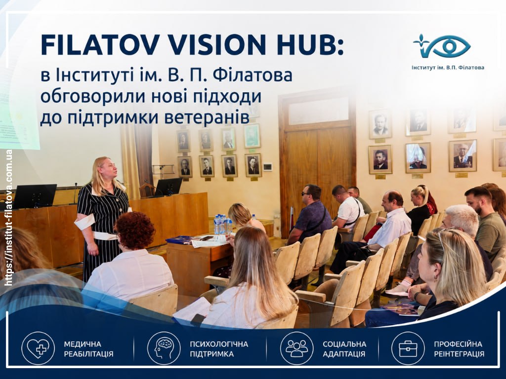FILATOV VISION HUB: В ІНСТИТУТІ ІМ. В.П. ФІЛАТОВА ОБГОВОРИЛИ НОВІ ПІДХОДИ ДО ПІДТРИМКИ ВЕТЕРАНІВ